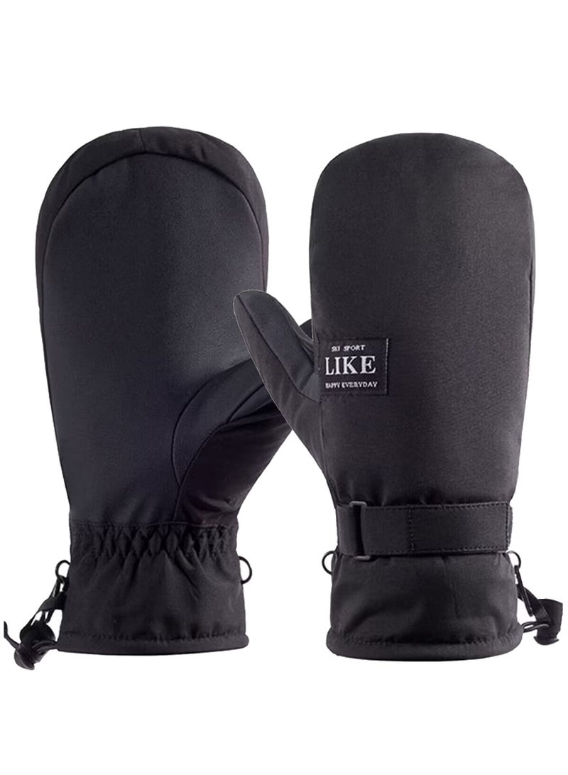 Captaintech Warm Waterproof Ski Mittens for Women and Men, Fleece Lined Thermal Gloves for Winter Sports, Ideal for Skiing, Snowboarding, Hiking, and Cycling - Image 1