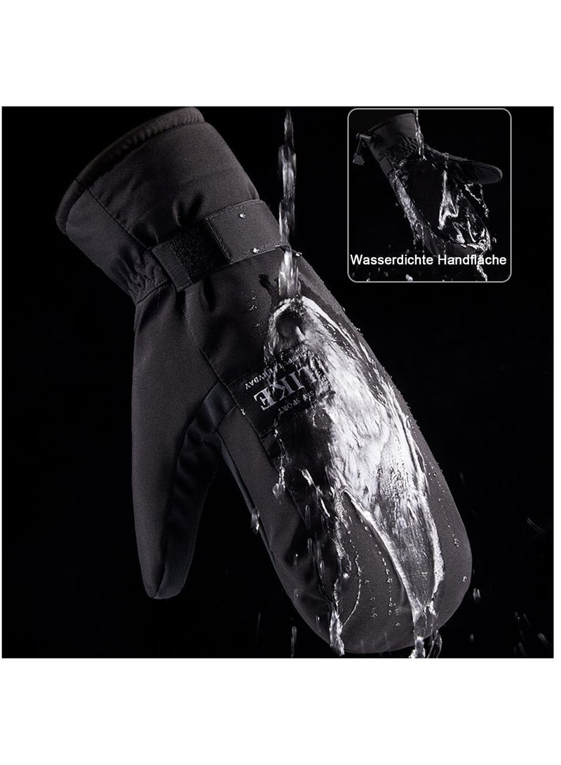 Captaintech Warm Waterproof Ski Mittens for Women and Men, Fleece Lined Thermal Gloves for Winter Sports, Ideal for Skiing, Snowboarding, Hiking, and Cycling - Image 5