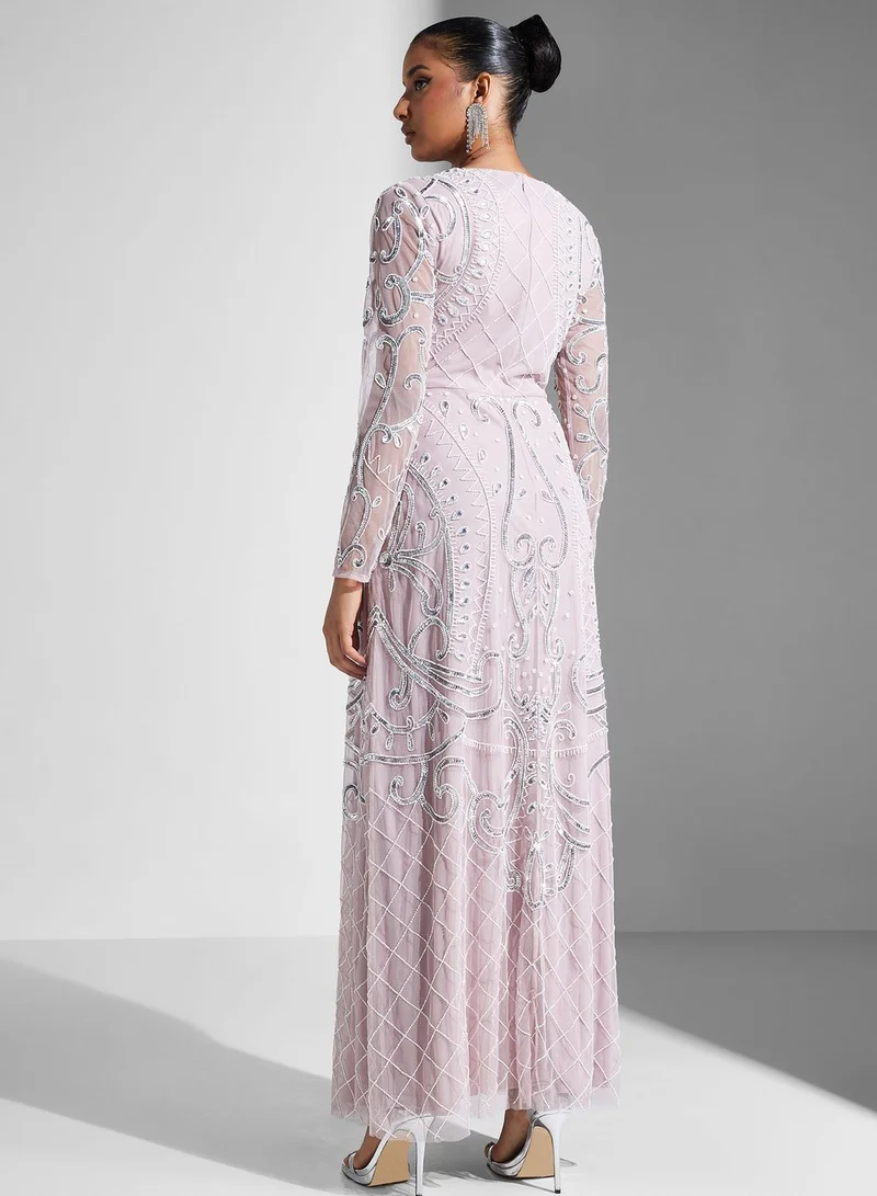 Amelia Rose Embellished Maxi Dress