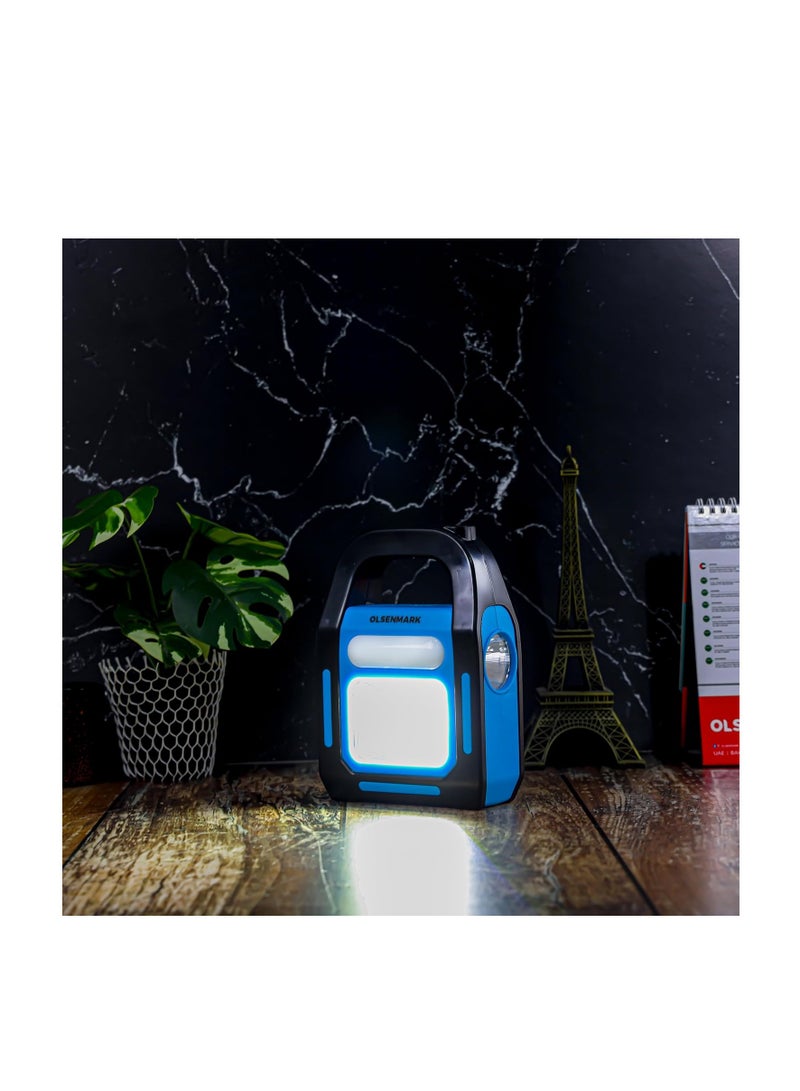 مصباح يدوي يعمل بالطاقة الشمسية للتخييم والنزهات كشاف الطوارئ ب 3 كشافات + باور بانك + طاقة شمسية - Image 3