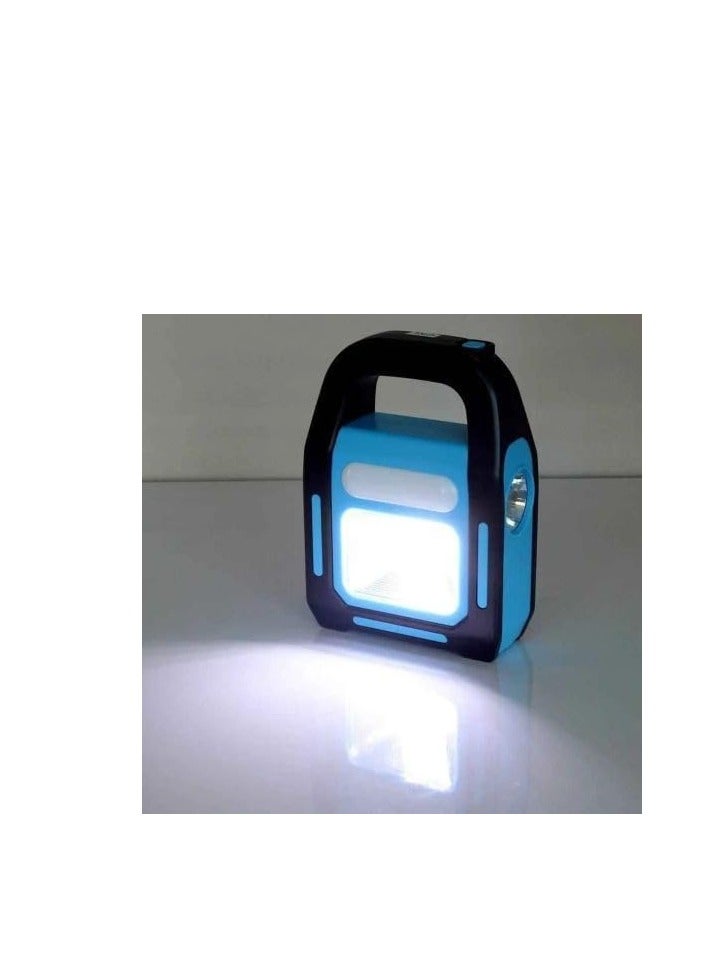 مصباح يدوي يعمل بالطاقة الشمسية للتخييم والنزهات كشاف الطوارئ ب 3 كشافات + باور بانك + طاقة شمسية - Image 4