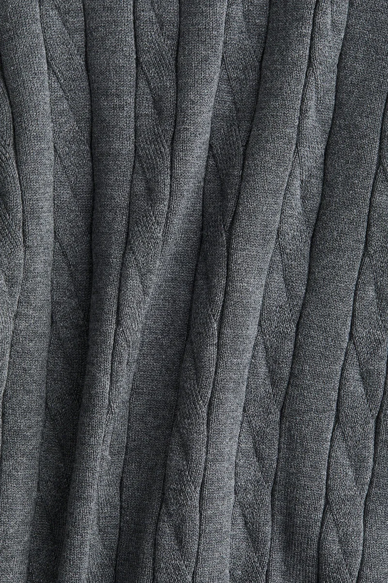 H&M Cable-knit polo shirt