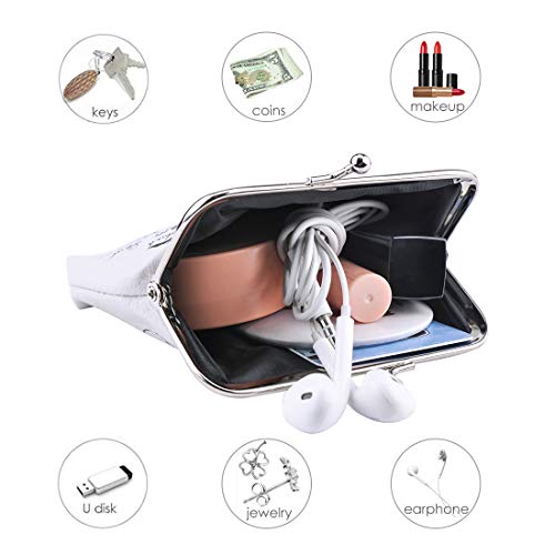 Oyachic 4 Packs Leather Coin Purse,Change Purse for Women,Floral,Owl,Butterfly,Bird Coin Pouch Kiss Lock for Women,Girls - Image 2