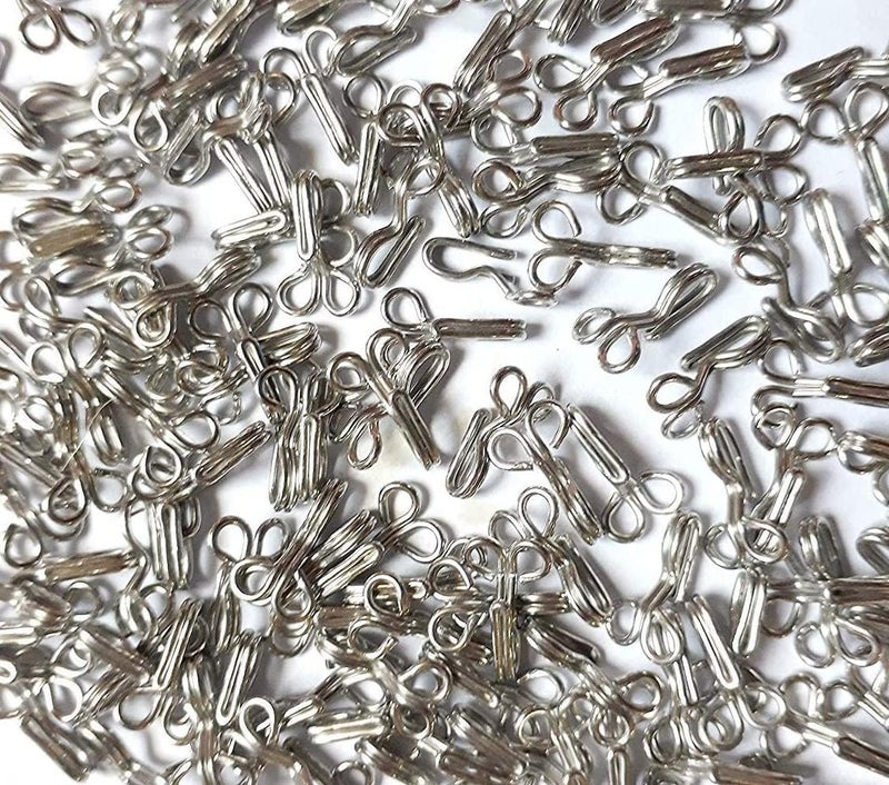 LooKat LOOK AT Blouse Hooks Stainless Steel Silver Metal Hook and Eye Closures Sewing Hooks and Eyes for Bra and Clothing Pack of 500  - Image 4