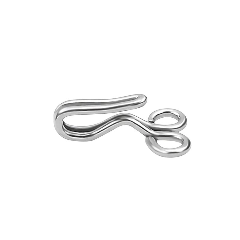 LooKat LOOK AT Blouse Hooks Stainless Steel Silver Metal Hook and Eye Closures Sewing Hooks and Eyes for Bra and Clothing Pack of 500  - Image 2