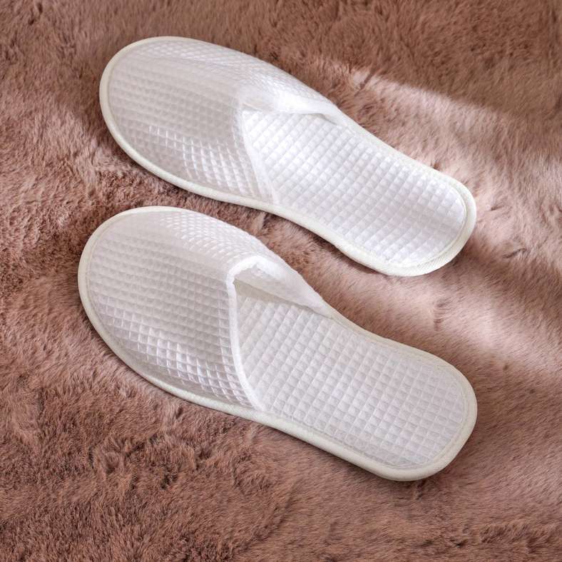 Pan Home Waffle Indoor Slippers for Women - White - Image 2