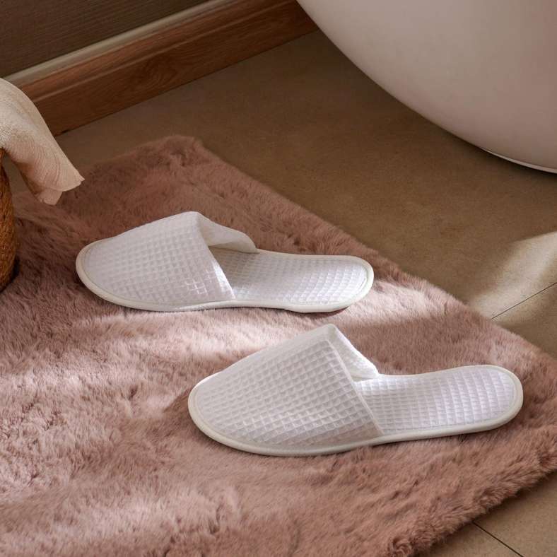 Pan Home Waffle Indoor Slippers for Women - White - Image 1
