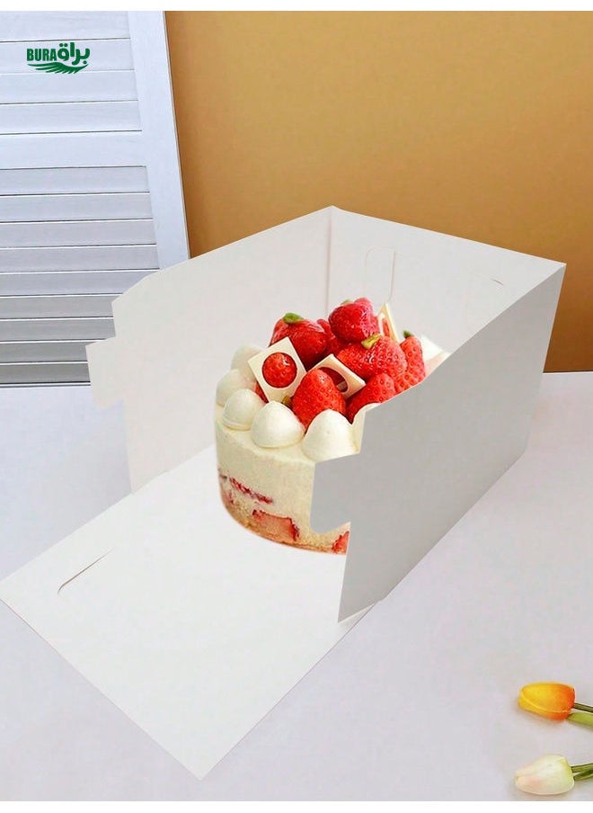 1pc/2pcs White Cake Box With Window, Bakery Gift Box, Large Size Cake Packaging Box, Multi-Layer Cake Decoration Paper Box, Birthday Cake Box, Large Size Gift Box, Exclude Cake Board