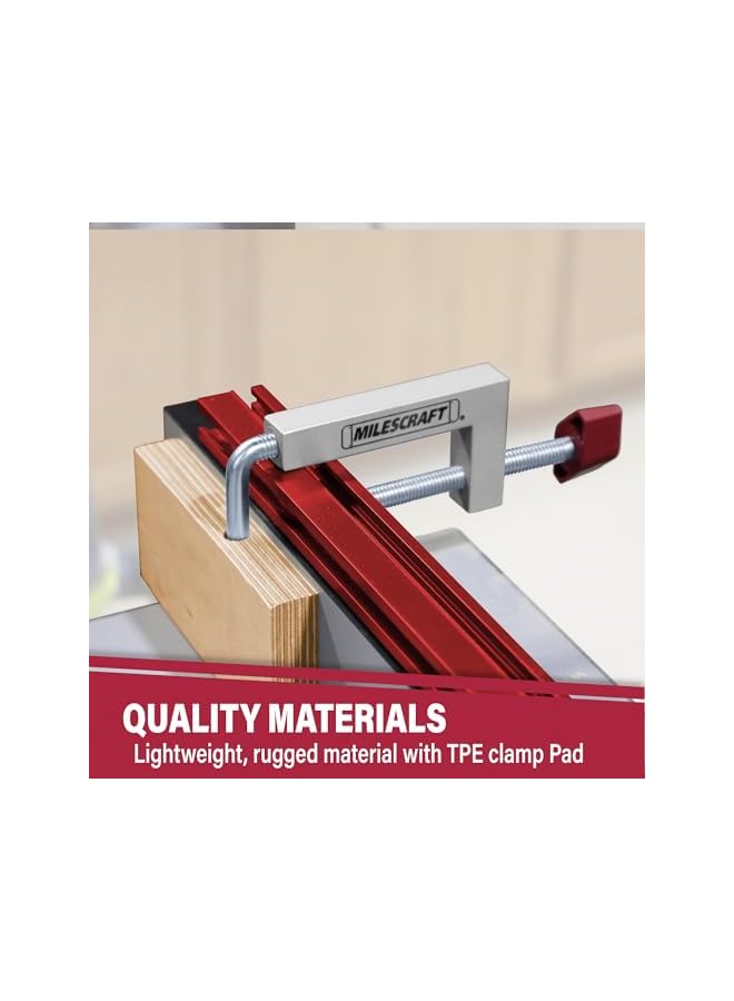 Milescraft 4009 Fence Clamps - 2 pack Universal Clamps with 3/8" Rod for Table Saws, Mitre Saws, Router Tables and Clamping Squares - Image 4