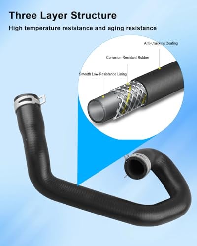 TIKSCIENCE Lower and Upper Radiator Coolant Hose Tube Reservoir Pipe Radiator Reservoir Line Fit for Focus 20L 20122018 Replace BV618K012KF CV6Z8286K CV6Z8260K - Image 3