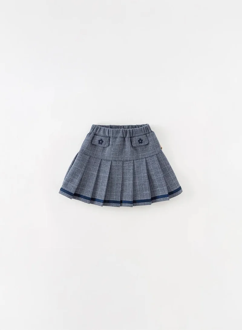 ديف اند بيلا تنورة رمادية مطوي