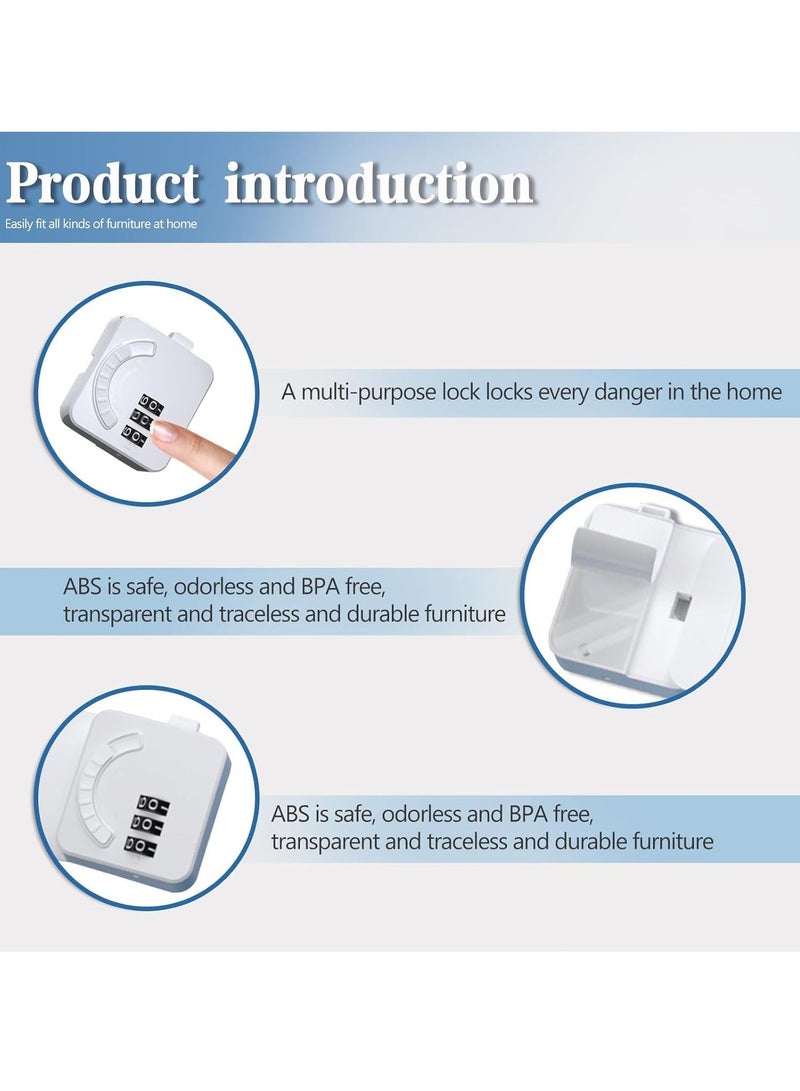 2 Pack Refrigerator Lock - Combination Fridge Locks for Kids - Childproof Refrigerator Door Locks - Image 4