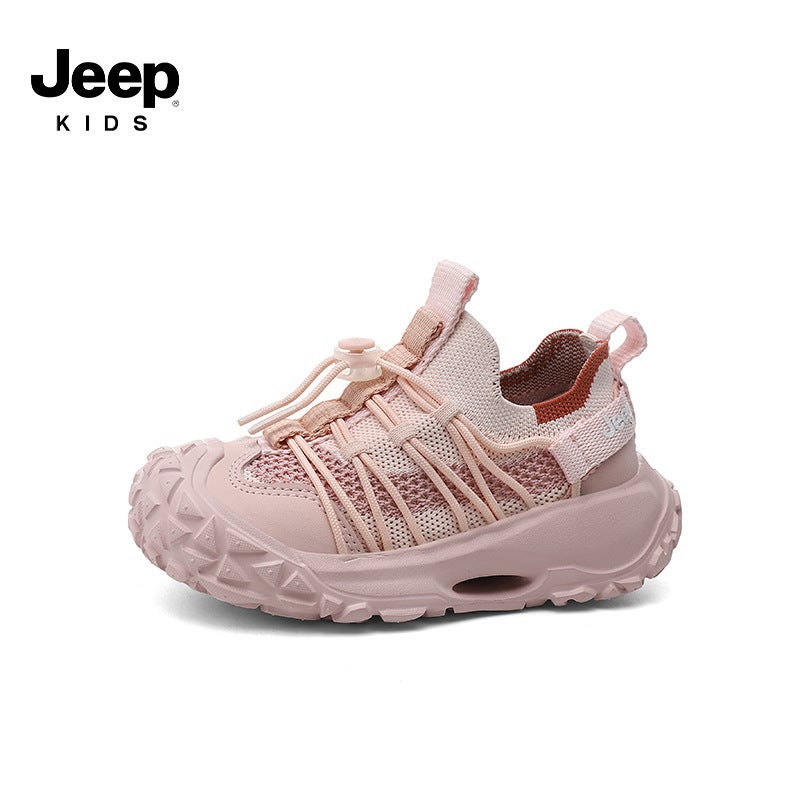 Jee/P Children'S Shoes Kidsren'S Sneakers 6-12 Years Old Girls' Shoes Fly-Knit Breathable Lightweight Shock-Absorbing Slip-On Boys' Shoes - Image 1