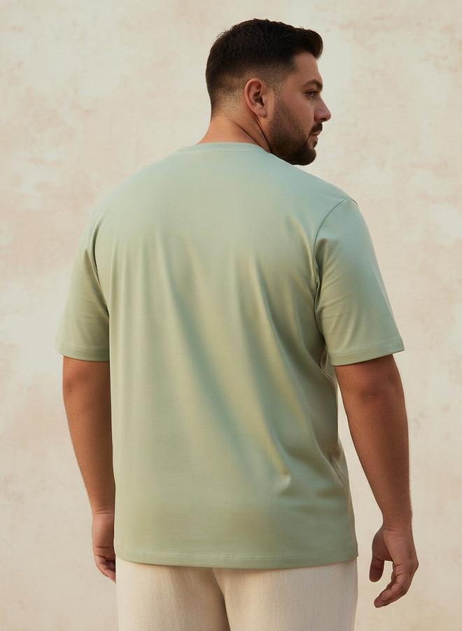 Maxim Men Regular Fit Crew Neck Short Sleeves Embossed Slogan Print T shirt - Image 4