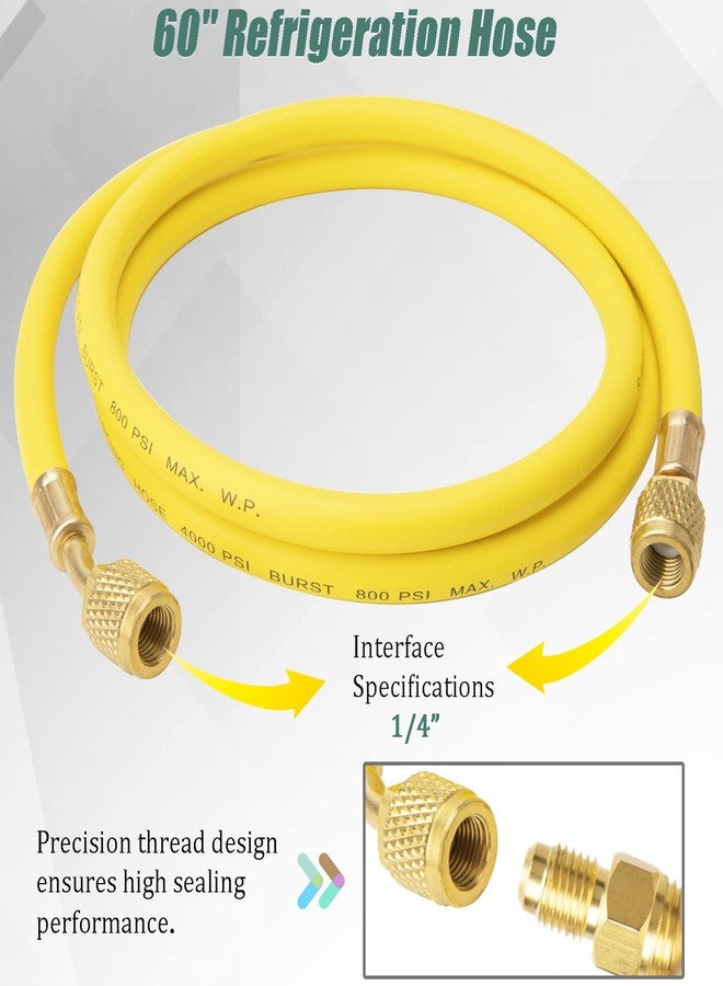 KAKO Nitrogen Regulator HVAC with 60" Hose, Nitrogen Regulator 0-800 PSI Output Pressure, 0-4000 PSI Inlet pressure, CGA580 Inlet Connection, 1/4'' Male Flare Outlet Connection - Image 5