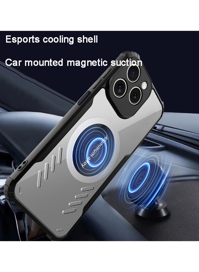 GKK Compatible for ITEL A70 Case Cover, [Graphene Heat Dissipation] Magnetic Suction Wireless Charging Anti-drop and Anti-fingerprint Case Cover for ITEL A70（Black/Transparent) - Image 4