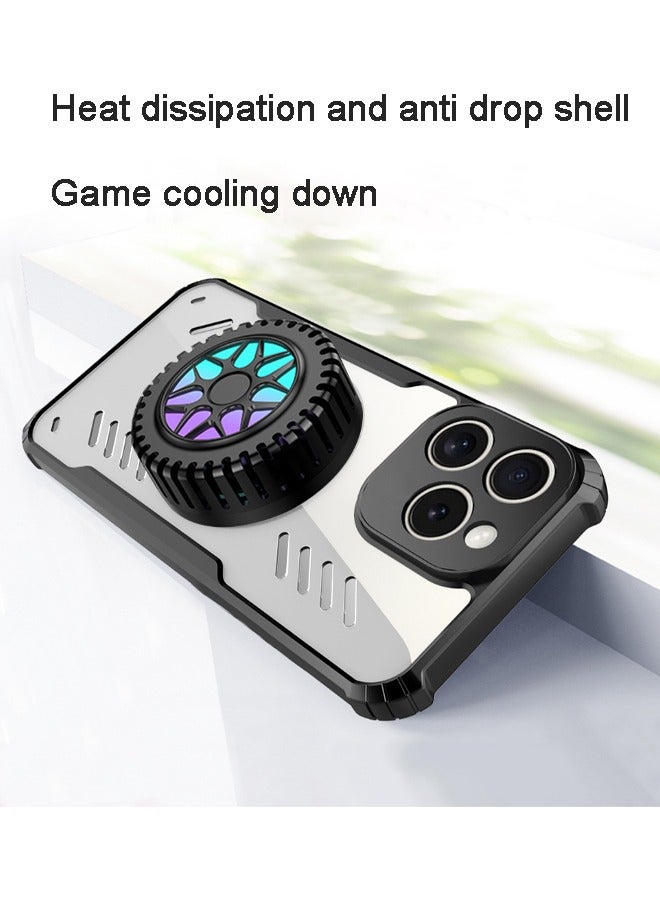 GKK Compatible for ITEL A70 Case Cover, [Graphene Heat Dissipation] Magnetic Suction Wireless Charging Anti-drop and Anti-fingerprint Case Cover for ITEL A70（Black/Transparent) - Image 5