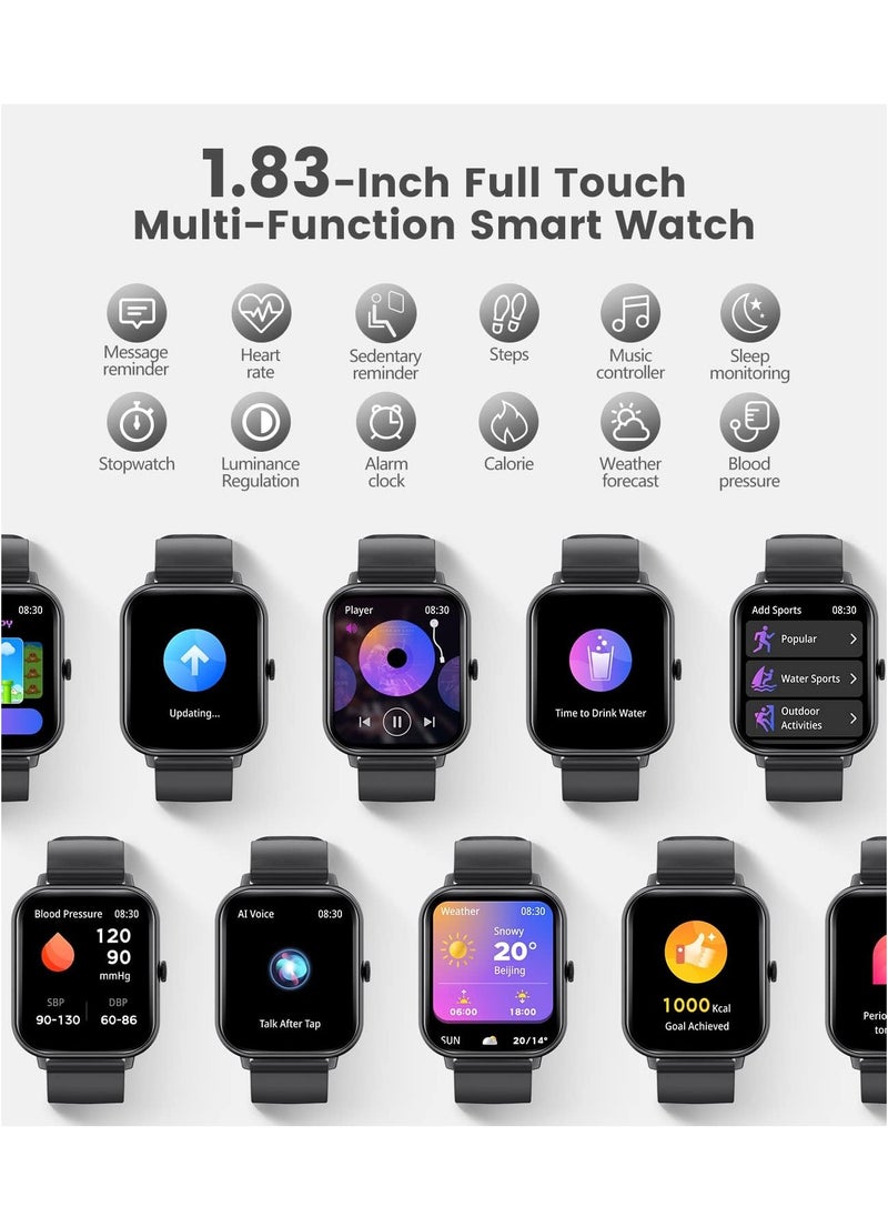Generic - 1.85-inch Smartwatch with Answer/Make Calls, Fitness Tracker Heart Rate Monitor, Sleep Monitor, Step Counter with 21 Sports Modes, IP68 Waterproof Smart Watch for Android/iPhones - Image 1
