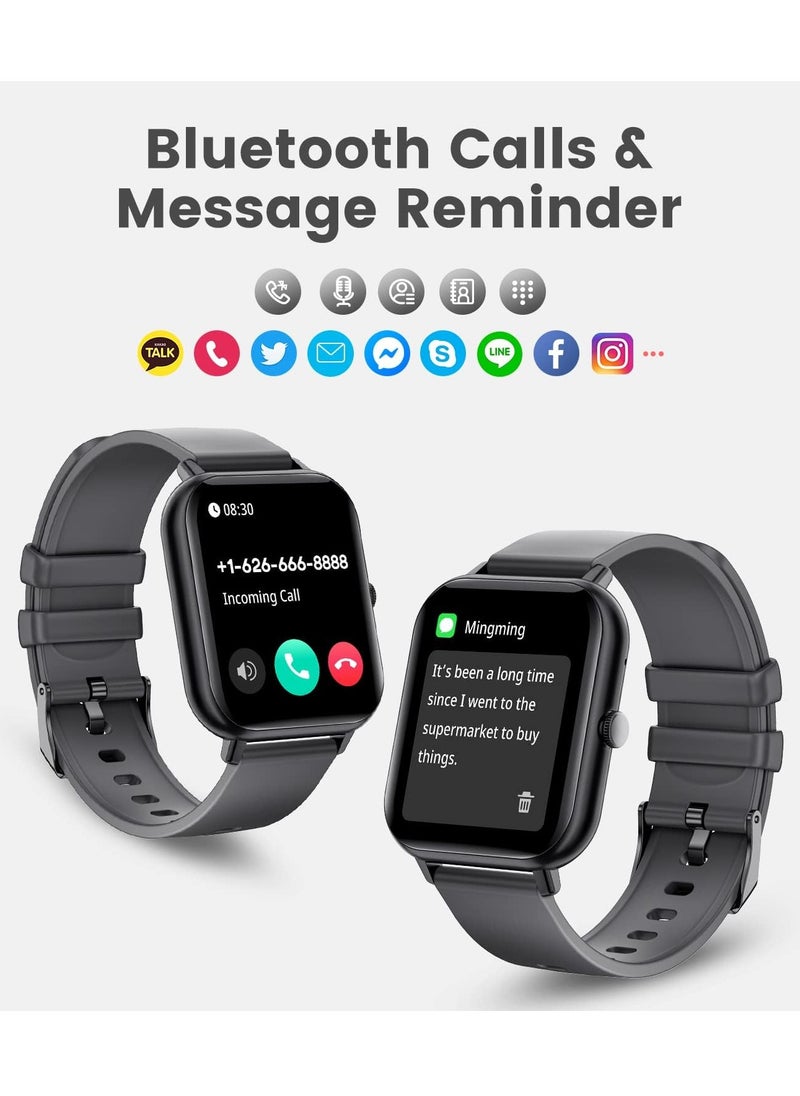 Generic - 1.85-inch Smartwatch with Answer/Make Calls, Fitness Tracker Heart Rate Monitor, Sleep Monitor, Step Counter with 21 Sports Modes, IP68 Waterproof Smart Watch for Android/iPhones - Image 1