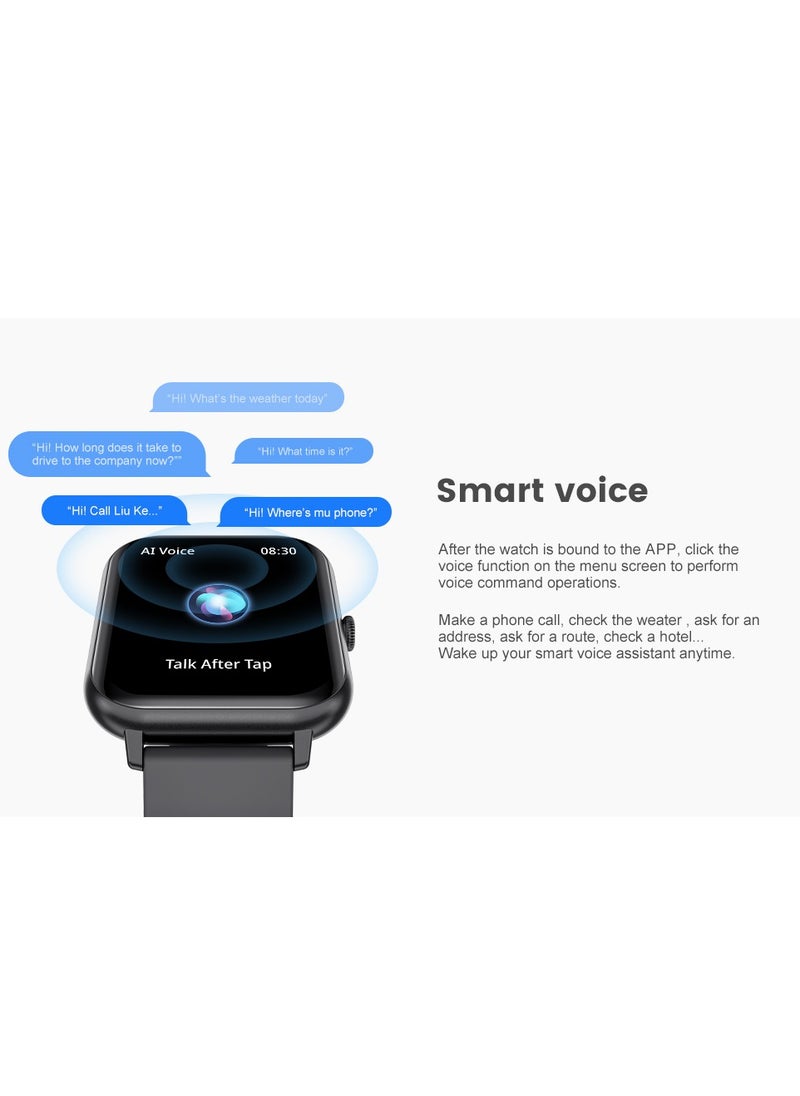 Generic - 1.85-inch Smartwatch with Answer/Make Calls, Fitness Tracker Heart Rate Monitor, Sleep Monitor, Step Counter with 21 Sports Modes, IP68 Waterproof Smart Watch for Android/iPhones - Image 1