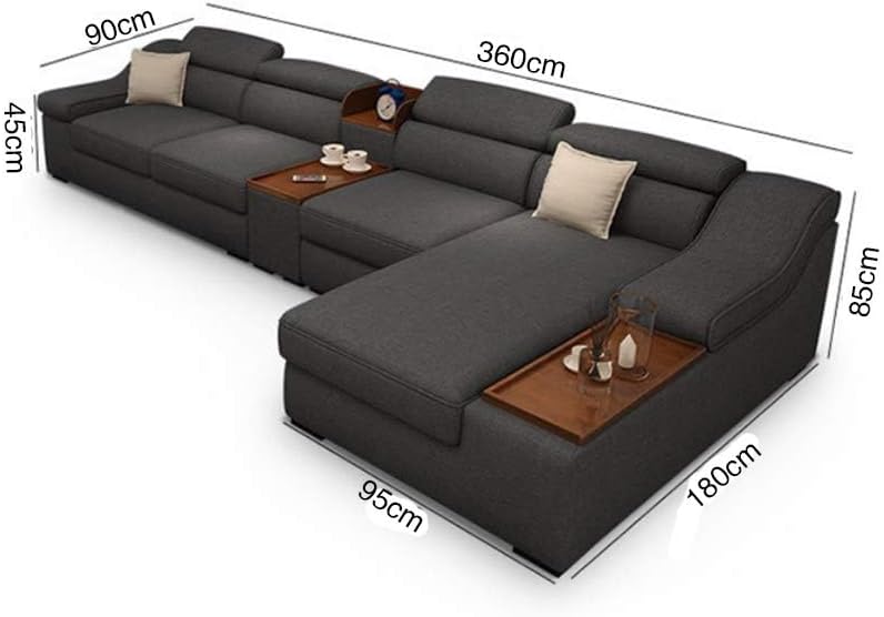 Comfynest COOLBABY JINPENGRAN Living Room Sofa, Grey - Image 2