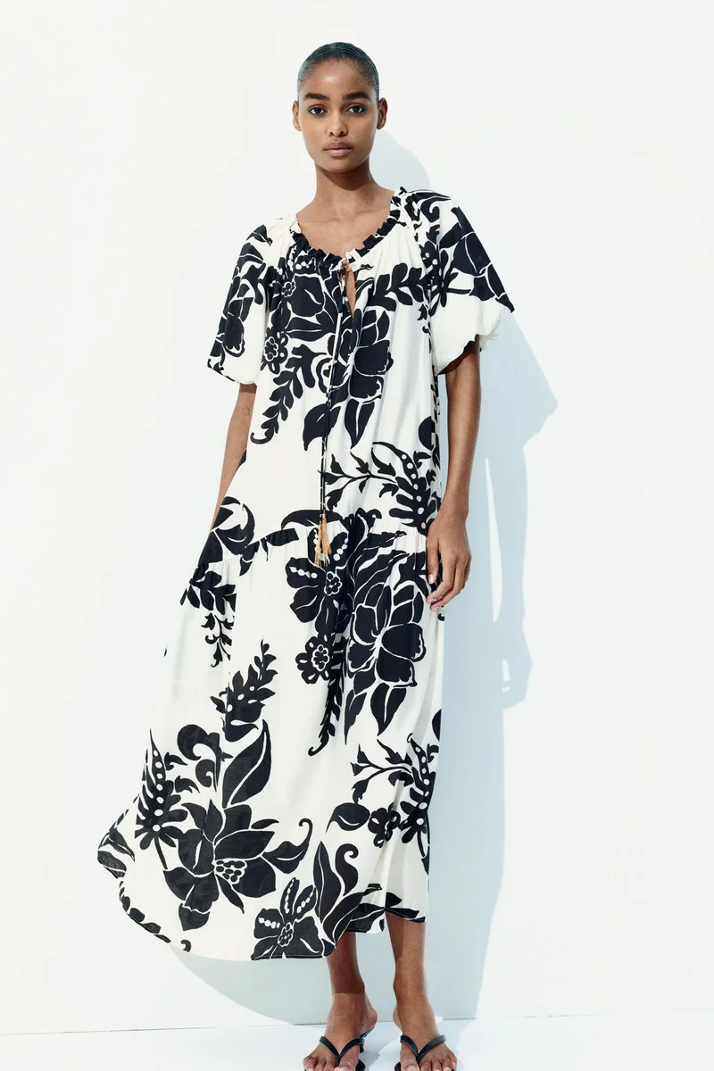 اتش اند ام فستان بتفاصيل رباط