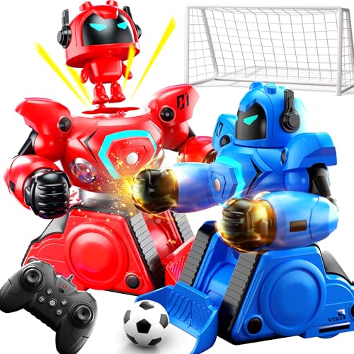 LZZAPJ 2Pack Remote Control Fighting Robot Battle Bots Toys with Sounds Lights Soccer Game Mode Suitable for Adults Kids Ages 6 7 8 9 10 11 12 Ideal ChristmasBirthday Gift for Boys - Image 1