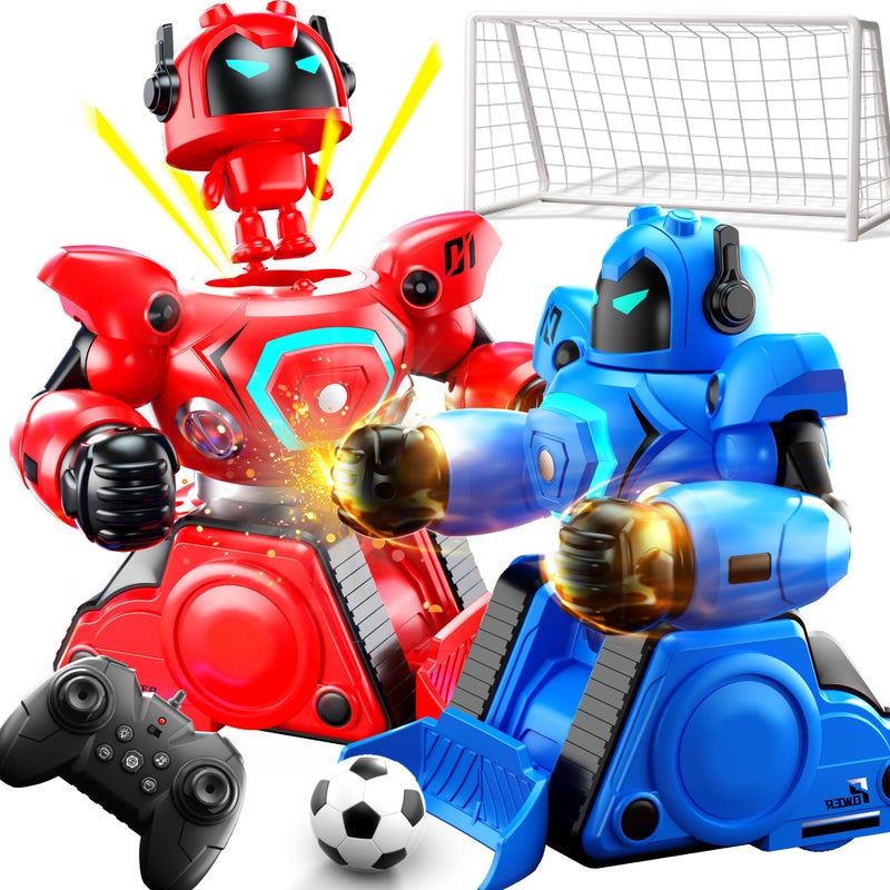 LZZAPJ 2Pack Remote Control Fighting Robot Battle Bots Toys with Sounds Lights Soccer Game Mode Suitable for Adults Kids Ages 6 7 8 9 10 11 12 Ideal ChristmasBirthday Gift for Boys - Image 3