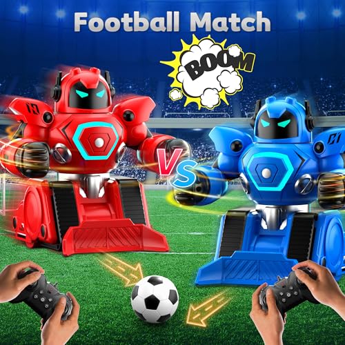 LZZAPJ 2Pack Remote Control Fighting Robot Battle Bots Toys with Sounds Lights Soccer Game Mode Suitable for Adults Kids Ages 6 7 8 9 10 11 12 Ideal ChristmasBirthday Gift for Boys - Image 5