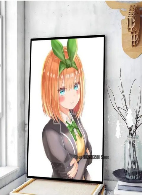 (Assembly frame) The Quintessential Quintuplets Anime Poster, Paper Print, Art , Home, Bedroom, Entrance, Bar, Cafe, Decoration, The Quintuplets, 1Pc