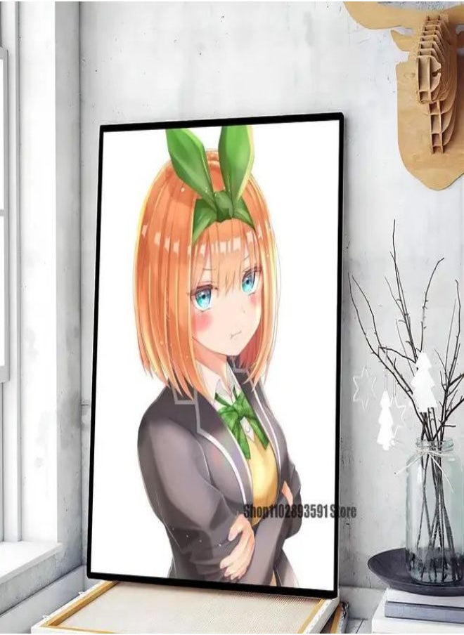 Generic - (Assembly frame) The Quintessential Quintuplets Anime Poster, Paper Print, Art , Home, Bedroom, Entrance, Bar, Cafe, Decoration, The Quintuplets, 1Pc - Image 1