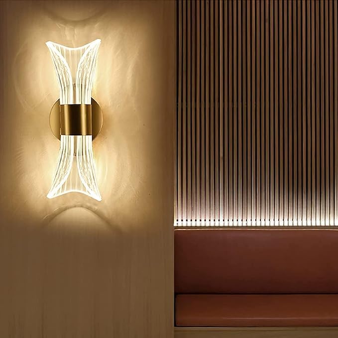 The Decor Wick Gold Metal Wall Lamp Light for Living Room Bedroom Bedside Lamp Bathroom Indoor Lights - Image 2