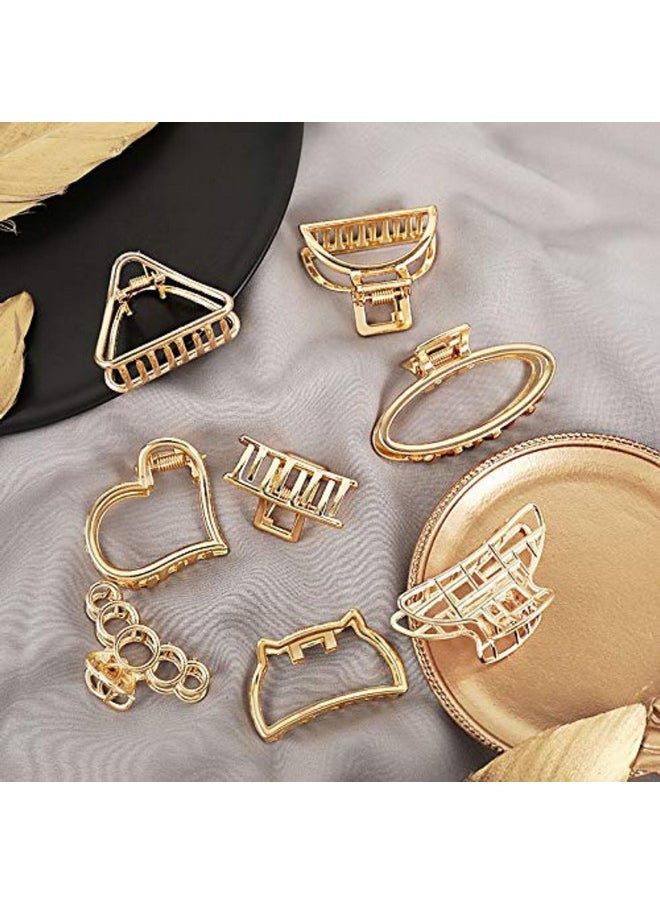 BIRDWARE Medium Size Metal Hair Clips For Gitrls And Women Clutchers Golden Silver Bronze Butterfly Minimalist Dainty Geometric Clamps Hairties (Pack Of 5)  - Image 4