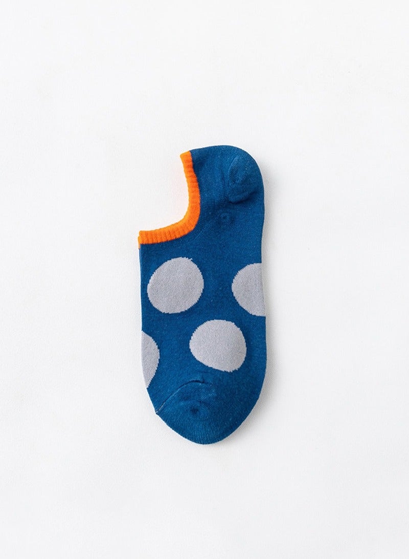 1 Pair Cute Polka dots Ankle Socks Simple Circles Casual Cotton Low Cut socks Fashion Knitted Crew Socks for Girl Women - Image 1
