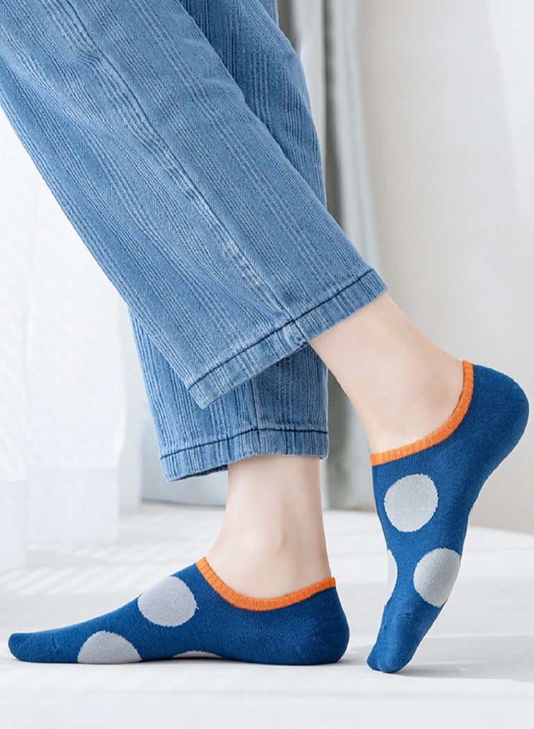 1 Pair Cute Polka dots Ankle Socks Simple Circles Casual Cotton Low Cut socks Fashion Knitted Crew Socks for Girl Women - Image 4