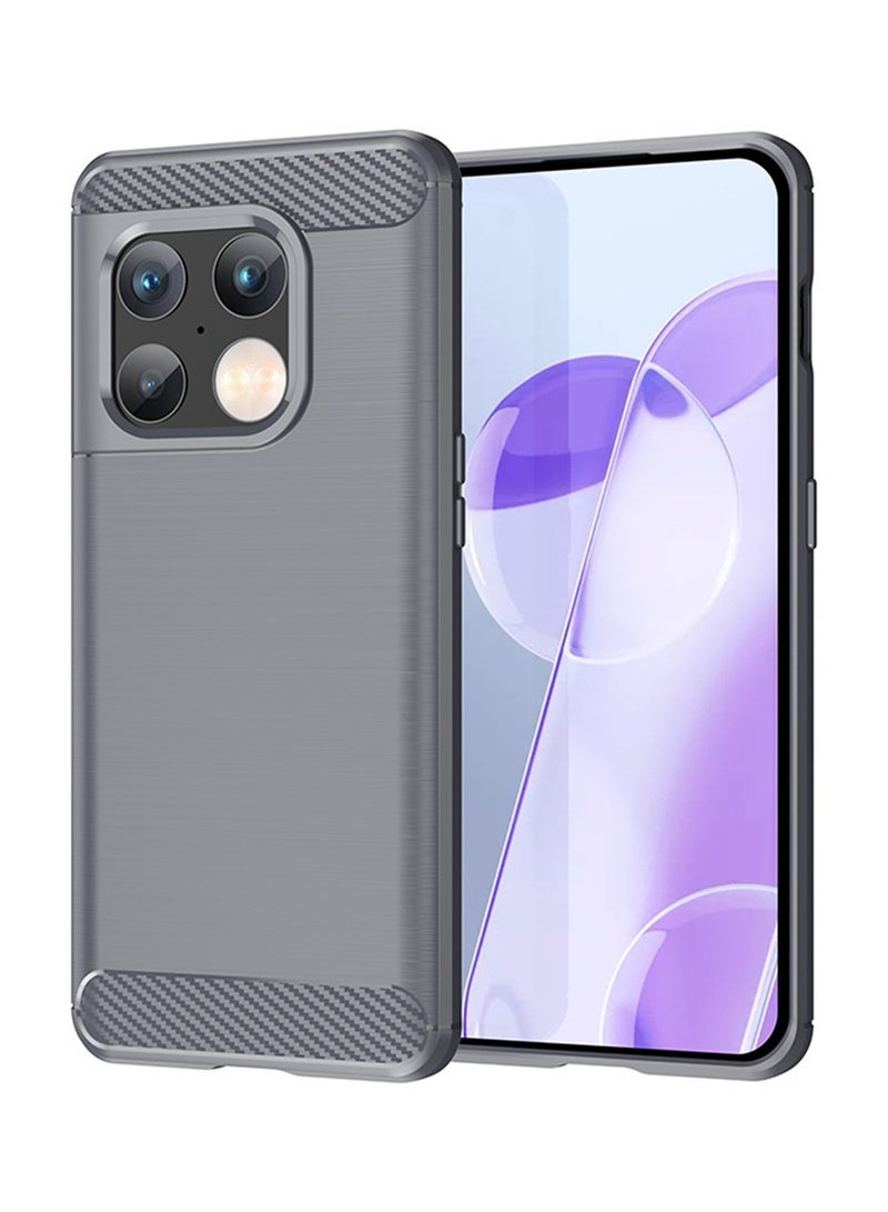 OnePlus 10 Pro Case Cover Soft TPU Carbon Fiber Texture Anti-Scratch Shockproof Phone Back Protector Accessory Ultra Slim Anti-Drop Rugged Bumper Cover for OnePlus 10 Pro - Image 1