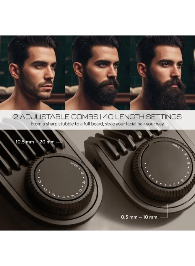Zlade  Zlade Jaws Blitz Rechargeable High-Precision Beard Trimmer | 40 Length Settings for Men | Best Price UAE