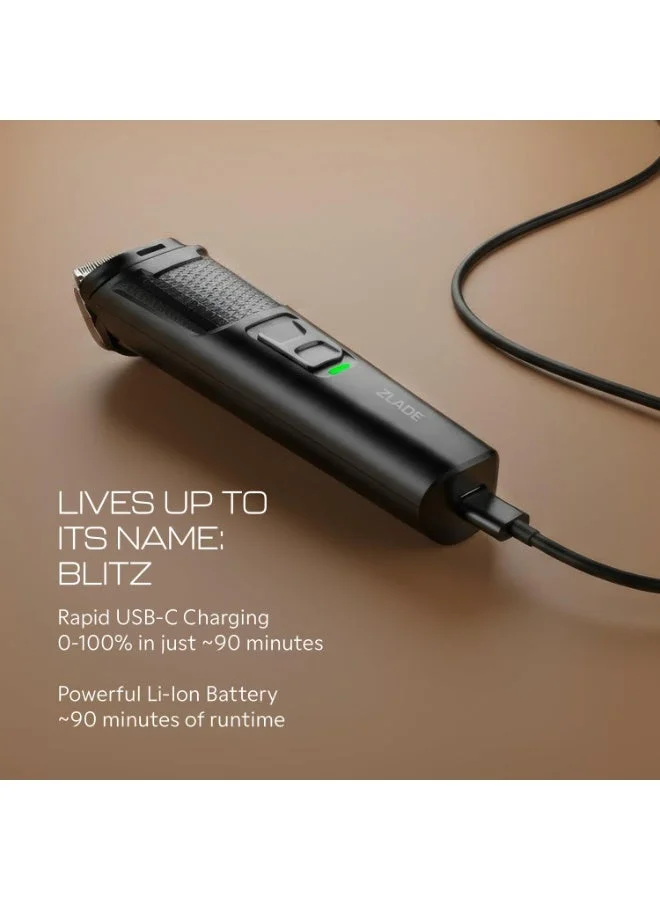 Zlade  Zlade Jaws Blitz Rechargeable High-Precision Beard Trimmer | 40 Length Settings for Men | Best Price UAE
