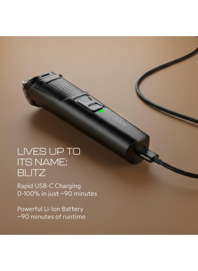 ZLADE مقص لحية زلايد جوز بلتس القابل لإعادة الشحن بدقة عالية | 40 إعداد طول - Image 4