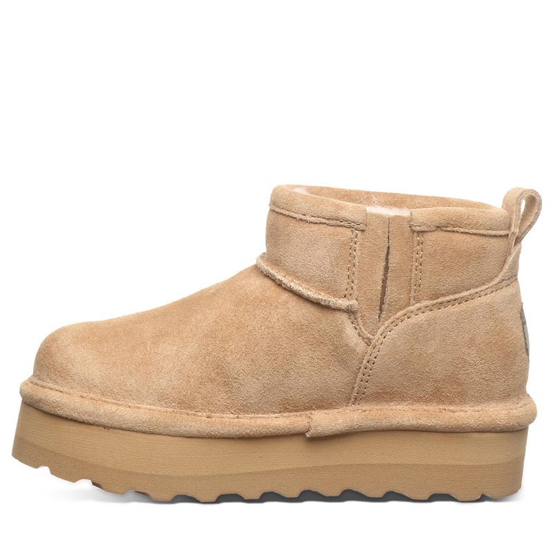 BEARPAW Retro Shorty Youth Iced Coffee Size 13 | Cozy Slip On Winter Boots for Kids | Winter Ankle Boots - Image 3