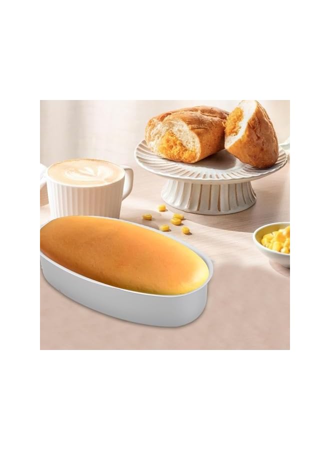 S-TOP Oval Cheesecake Pan Set, 4" & 8" Non-stick Aluminum Cake Molds for Baking Meatloaf, Breads, & Cakes, Compatible with Oven & Instant Pot (2Pcs) - Image 3