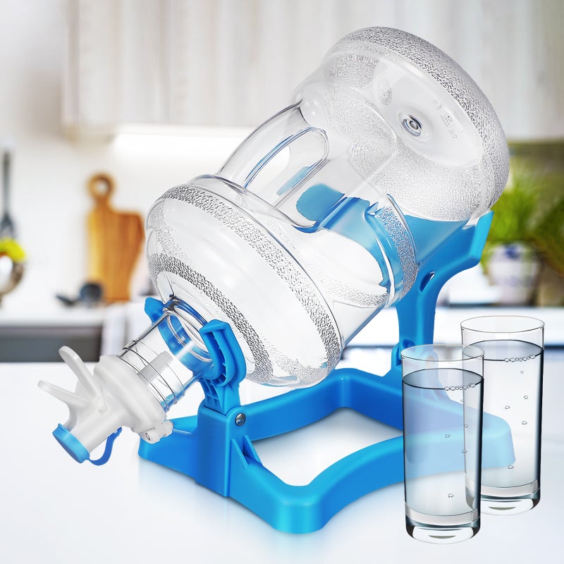 Water Jug Holder: Foldable Water Dispenser Stand With Wheels Heavy Duty Bottle Bracket Rack With For Home And Office - Image 2