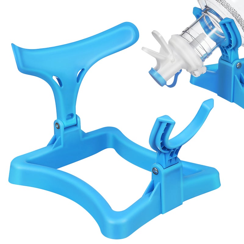 Water Jug Holder: Foldable Water Dispenser Stand With Wheels Heavy Duty Bottle Bracket Rack With For Home And Office - Image 1