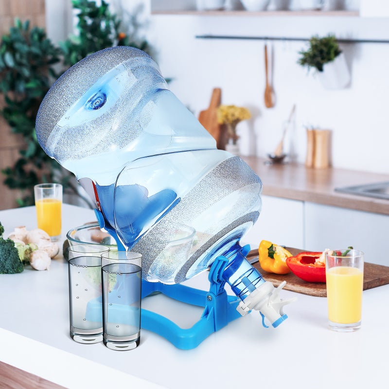 Water Jug Holder: Foldable Water Dispenser Stand With Wheels Heavy Duty Bottle Bracket Rack With For Home And Office - Image 4