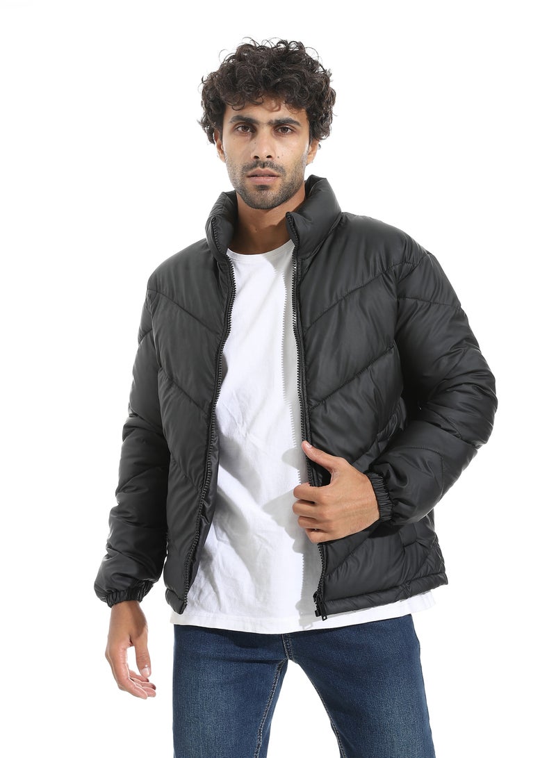 Pavone Men's Winter Puffer Jacket - Black - Image 1