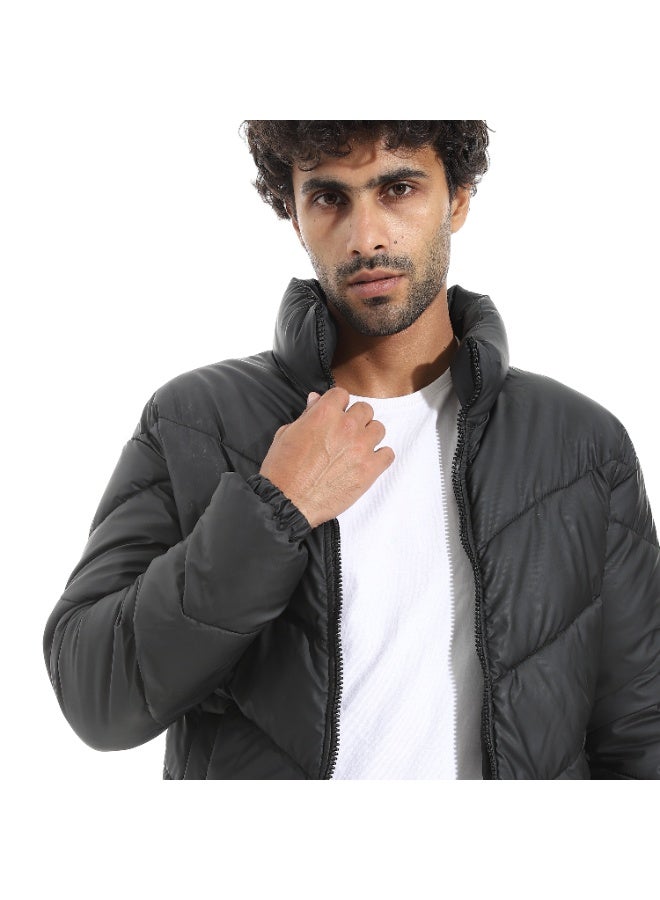 Pavone Men's Winter Puffer Jacket - Black - Image 3
