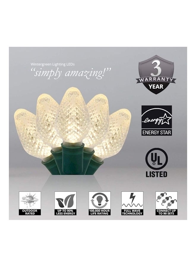Loquat C7 LED Faceted Warm Prelamped Light Set White 8inch - Image 1