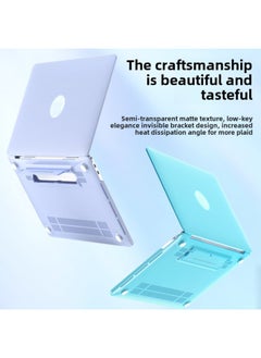 Generic Macbook Protective Case Air13 Frosted Computer Case For Apple Notebook Protective Case Pro14 Stand Case-Color:Frosted Bracket Shell Light Gray-Applicable Model:16.2 Pro 2023（A2991 M3 / A2780 M2 ）/ 2021 A2485 M1  - Image 4