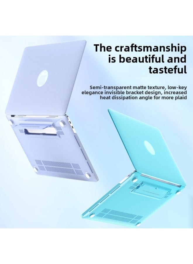 Generic - Macbook Protective Case Air13 Frosted Computer Case For Apple Notebook Protective Case Pro14 Stand Case-Color:Frosted Bracket Shell Light Gray-Applicable Model:16.2 Pro 2023（A2991 M3 / A2780 M2 ）/ 2021 A2485 M1 - Image 1