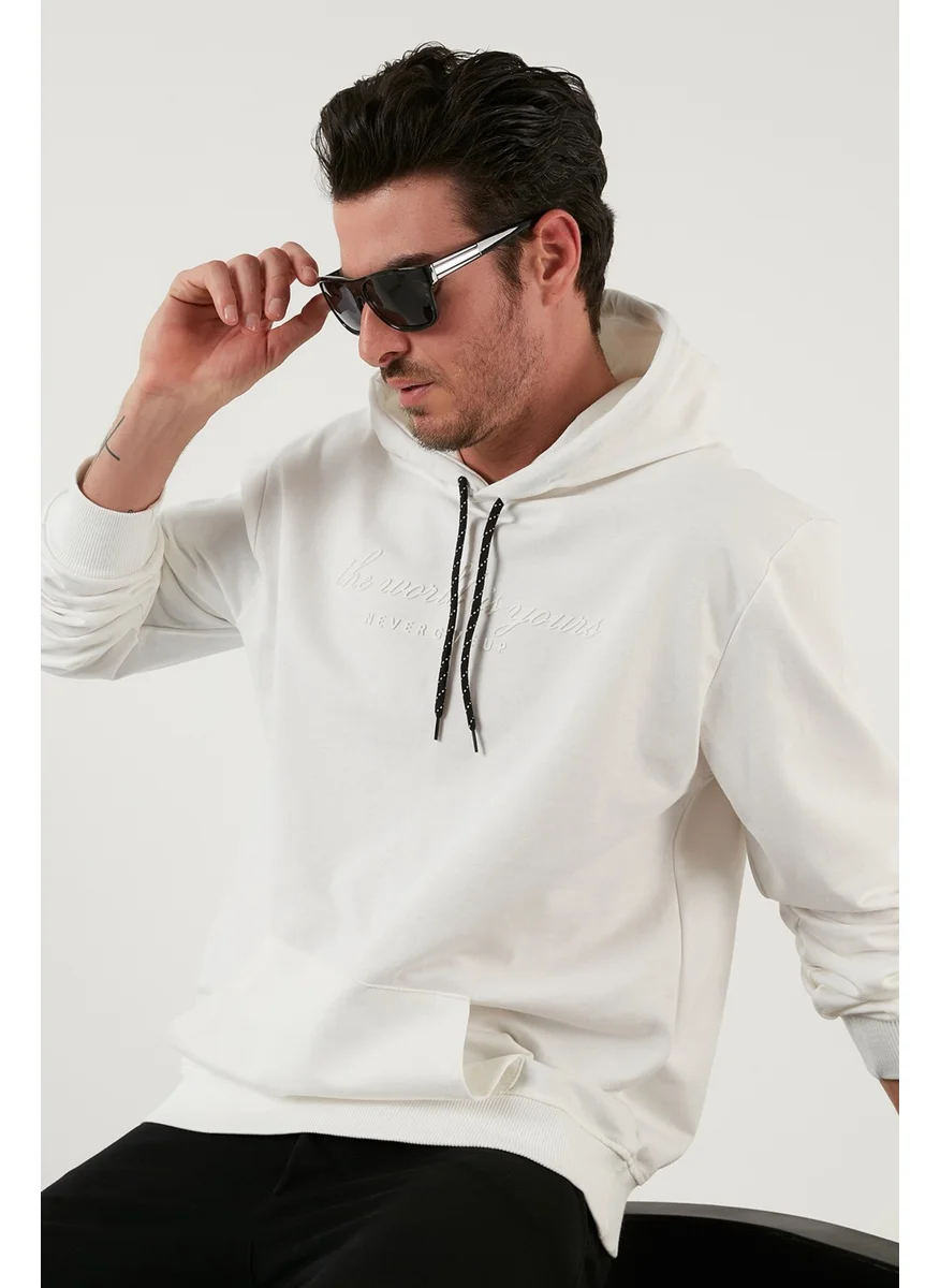 Buratti Slim Fit Printed Hooded Kangaroo Pocket Cotton Sweat Men's Sweat 5414018